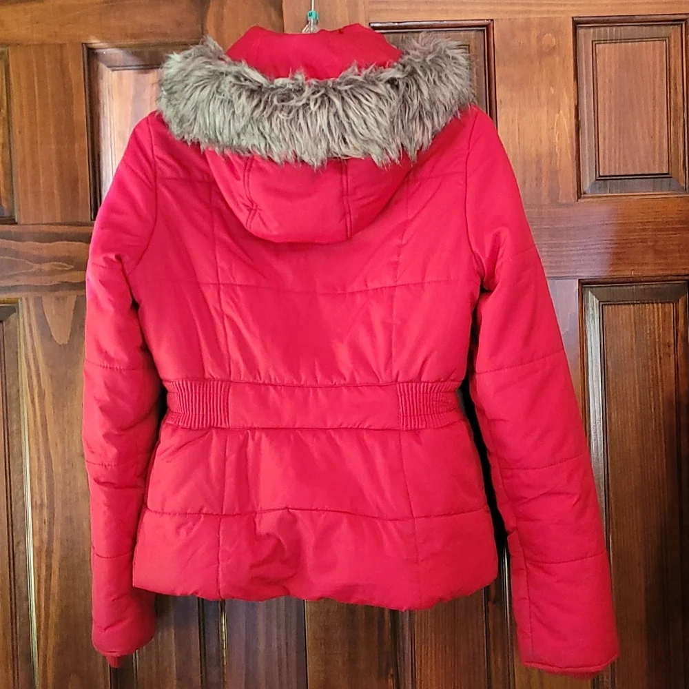 Aeropostale Juniors red medium winter puffer coat - Picture 3 of 11